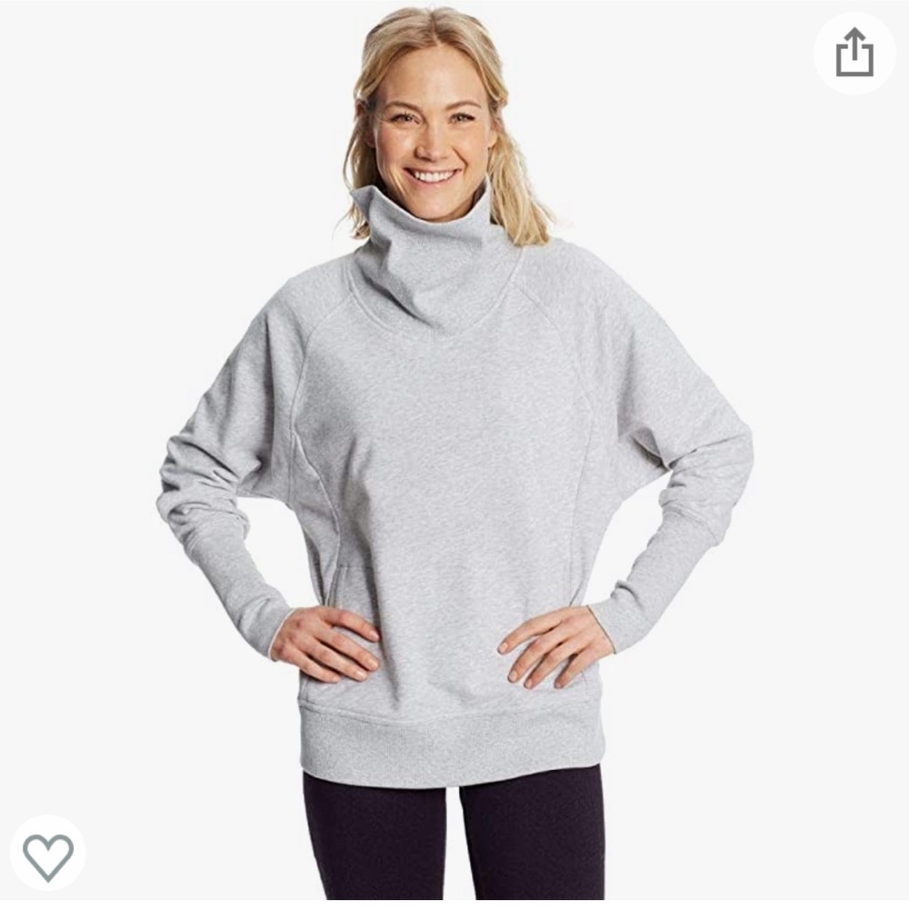 Funnel neck gray long sleeve, size M